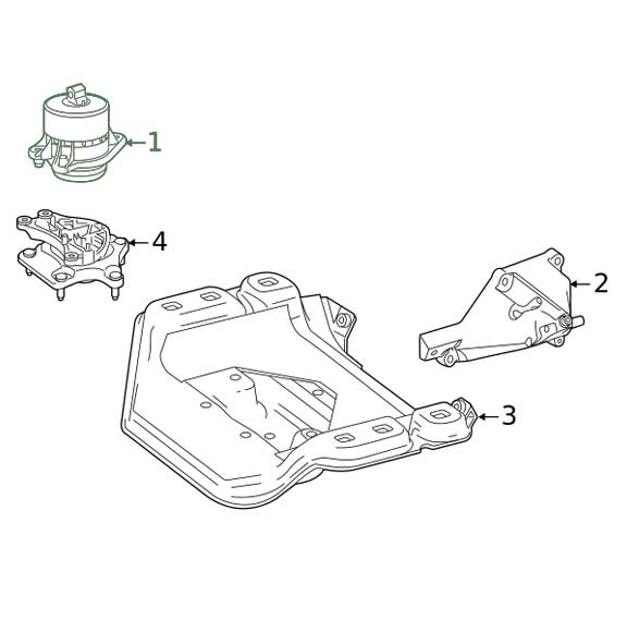Mercedes Benz Genuine ENGINE MOUNT 2222408500