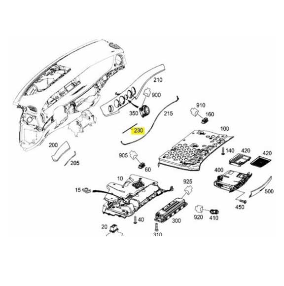 Mercedes Benz Genuine ELECTRICAL WIRING HARNESS 2225400424