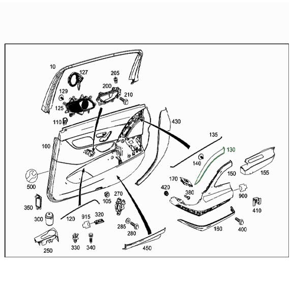 Mercedes Benz Genuine TRIM STRIP 2227303280