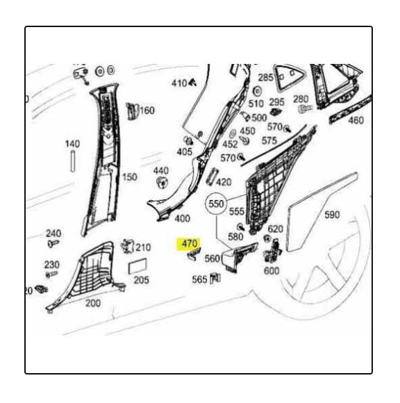 Mercedes Benz Genuine TRIM STRIP 2227304380