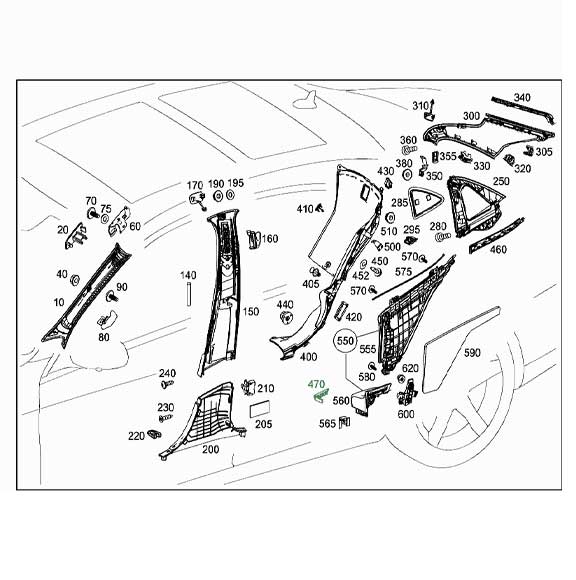 Mercedes Benz Genuine TRIM STRIP 2227305180