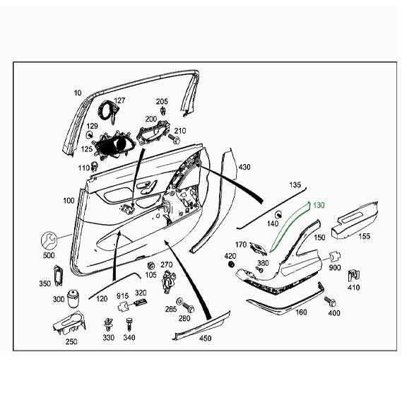 Mercedes Benz Genuine TRIM STRIP 2227309303