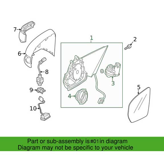 Mercedes Benz Genuine MIRROR FRAME 2228101276