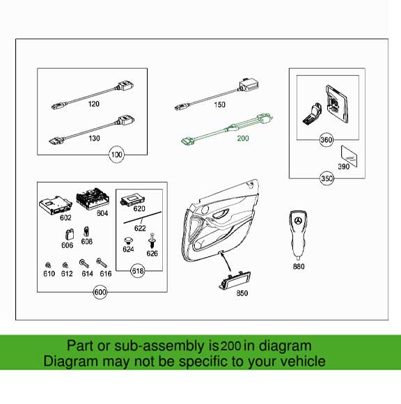 Mercedes Benz Genuine ELECTRIC LINE 2228205700