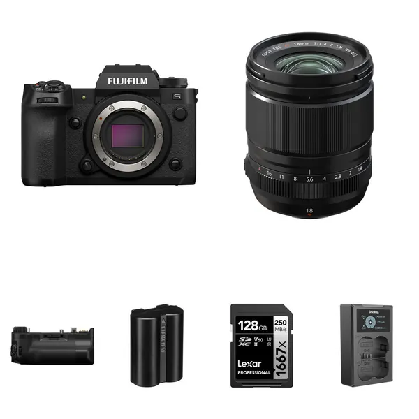 FUJIFILM X-H2S Mirrorless Camera with 18mm f/1.4 Lens and Performance Kit