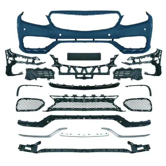 Front Bumper Upgrade Convert To Amg E63 Amg Bumper Bodykit Gc W212-005 CC-9706 Compatible With Mercedes Benz E Class W212 Lci 2014-2016