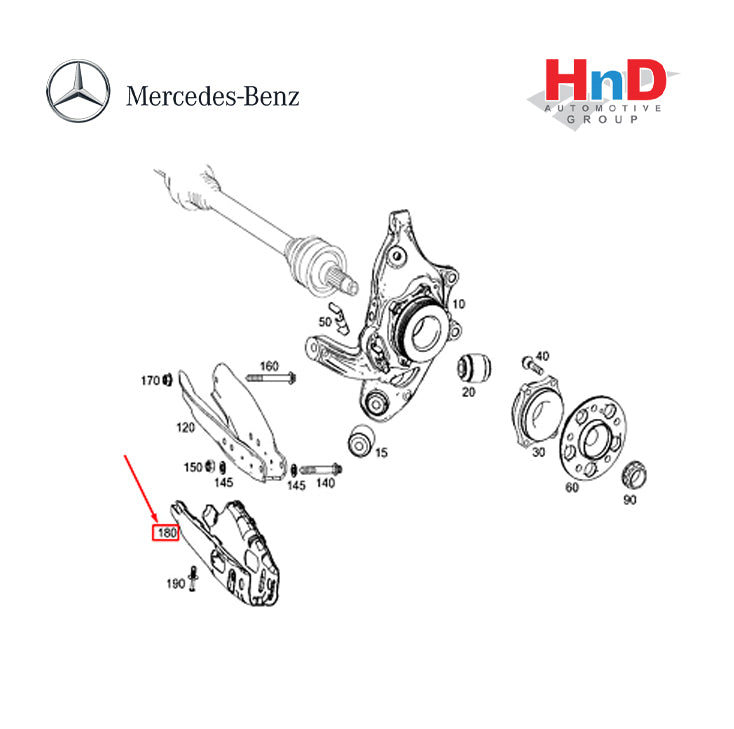 MERCEDES-BENZ SL R231 REAR SPRING CONTROL ARM TRIM 2313520088