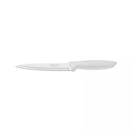 Tramontina Plenus Utility Knife with 6" Stainless Steel Blade and Off White Polypropylene Handle 23424/136