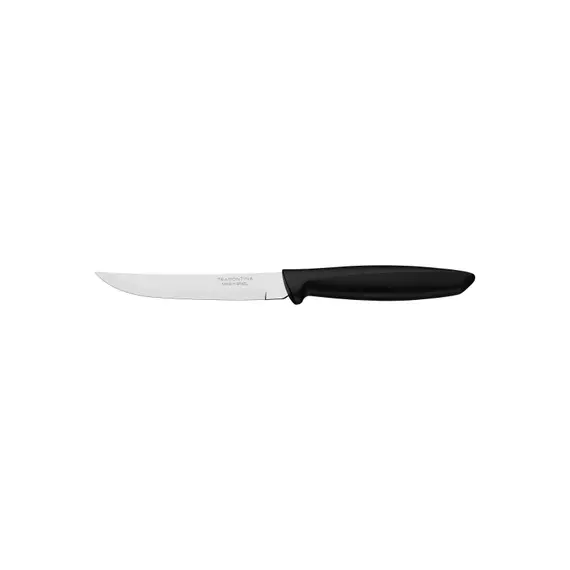Tramontina Plenus Fruit Knife 5" Stainless Steel Blade, Smooth Edge & Black Polypropylene Handle 23431/105