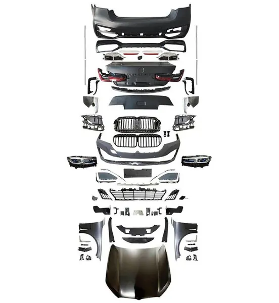 M760 Upgrade Facelift Conversion Bodykit Bumper Hood Trunk Headlight Taillight CC-6322 Compatible With BMW 7 Series F02 2009-2014 To G12 G70 LCI 2016-2022