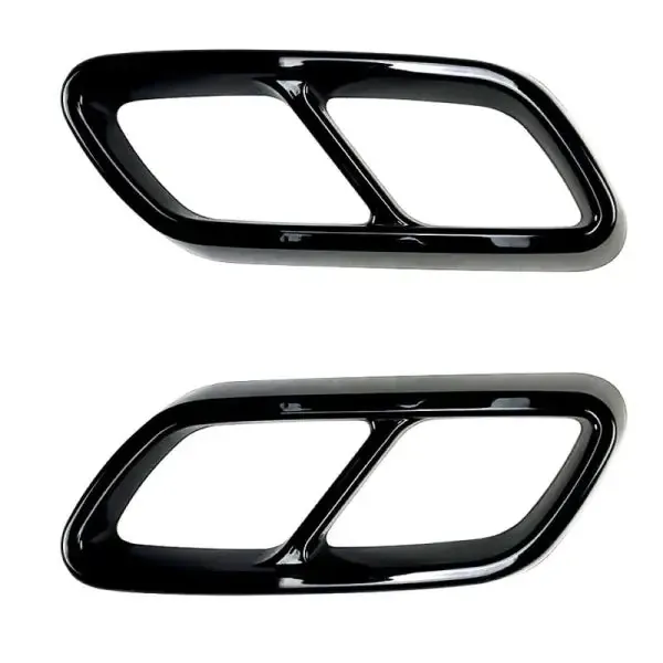 Exhaust Pipe Tip Cover Muffler Zst-278 Gb Glossy Black CC-4253 Compatible With Mercedes C Class W206 2022+