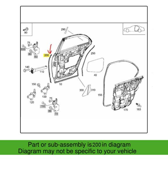 Mercedes Benz Genuine SEALING FRAME 2407301878