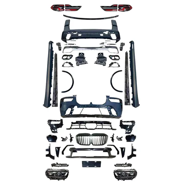 M Sports Upgrade Facelift Conversion Bodykit Bumper Headlight Taillight CC-6339-3 Compatible With BMW X7 G07 2018-2022 To X7 To X7 G07 LCI 2023+ X7M