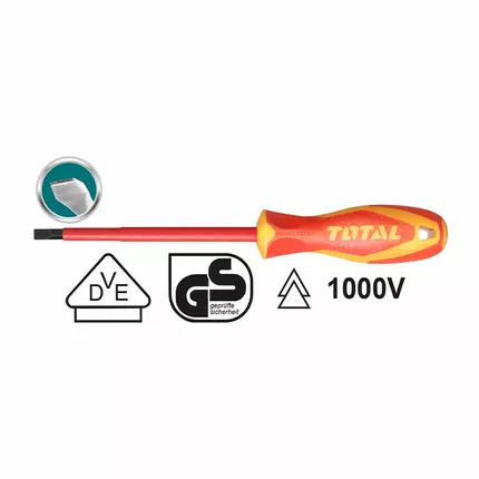 Total Screwdriver Insulated & Magnetic 100mm THTIS4100