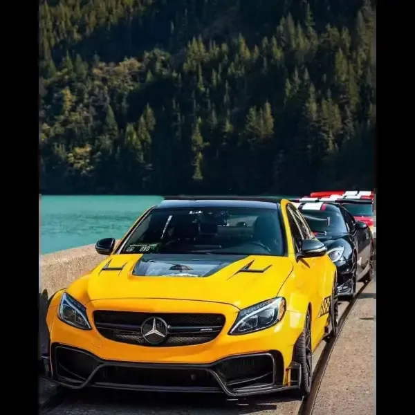 UPGRADE TO IMP STYLE WIDE C63 C43 AMG BODYKIT BUMPER DRY CARBON FIBER Compatible With MERCEDES W205