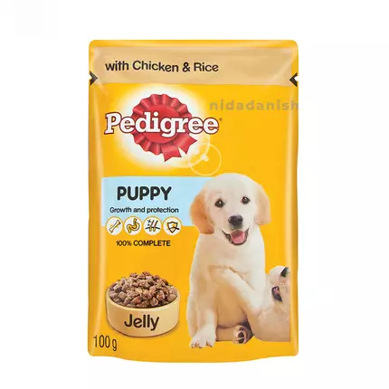 Pedigree Pouch Singles Puppy 100g Chicken & Rice in Jelly (AP63L/CV05H) (Pack of 48)