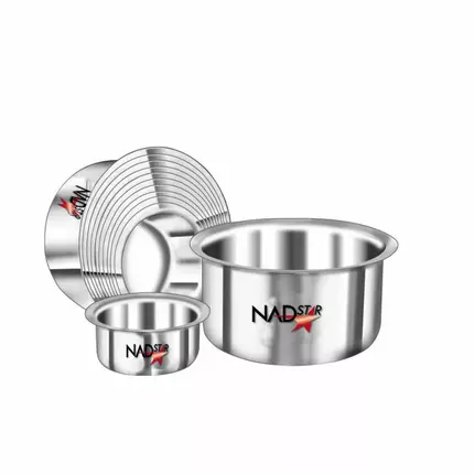 Nadstar8 Aluminum Sufuria 12Pcs No Lid 12-23 Cookware Set Tope Cooking Pot - Kitchen Heavy Duty 12-23 No-Lid