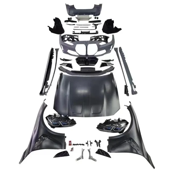 Upgrade Convert To G80 M3 M4 Narrow Bodykit Bumper Grill Fender Hood Side Skirts Grill Diffuser Exhaust Pipe Tip Headlight Compatible With Bmw 3 Series F30 2012-2018