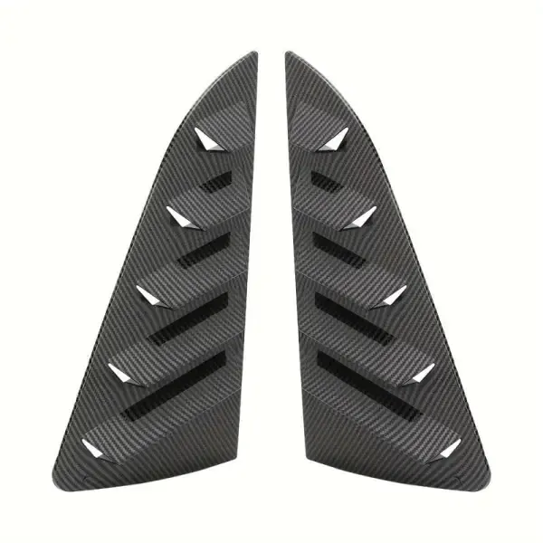 Rear Window Louver Cover Splitter Skirts Blinds Zst-358 Cf Carbon Fiber Look CC-4104 Compatible With Volkswagen Vw Polo Ameo Mk5 6r 6c 2010-2023