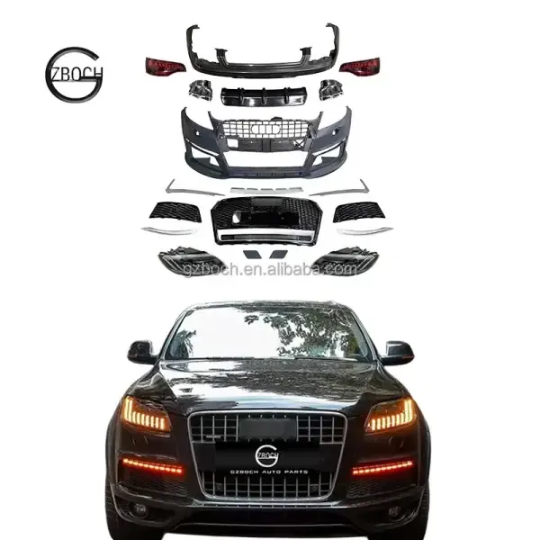 Front Bumper Grille Bodykit Taillights Headlights Upgrade Compatible With 2007+ Audi Q7 SQ7 RSQ7