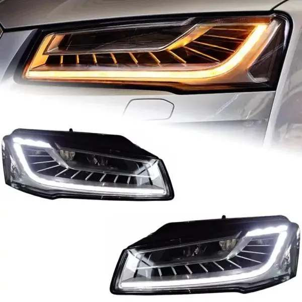 LED Headlight DRL Dynamic Signal High Low Beam Compatible With Audi A8 A8L 2011-2017