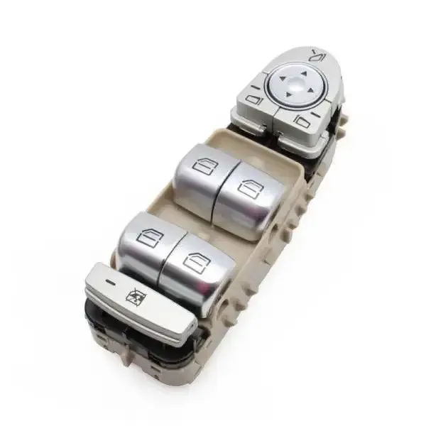 Window Switch Lifter Button Main Beige 2059056811 8R73 CC-879 Compatible With Mercedes C Class W205 2016 Glc W253 2016