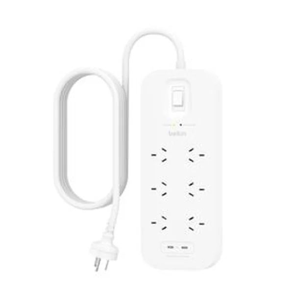 Belkin SurgePro 6-Outlet Surge Protector with Dual USB-C 30W