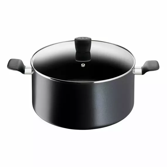 Tefal Super Cook Stew Pot 32cm + Lid Non Stick Thermo Signal 100% Safe Stew Pan Black Aluminium B4595484