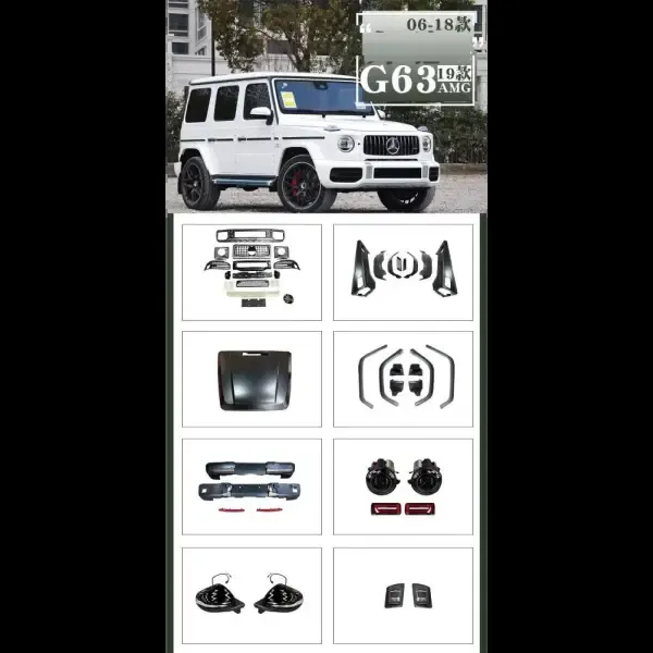 UPGRADE FACELIFT AMG G63 G55 AMG BODYKIT TO W464 AMG 2018+ G500 Compatible With MERCEDES BENZ G WAGON G CLASS W463 2007-2018