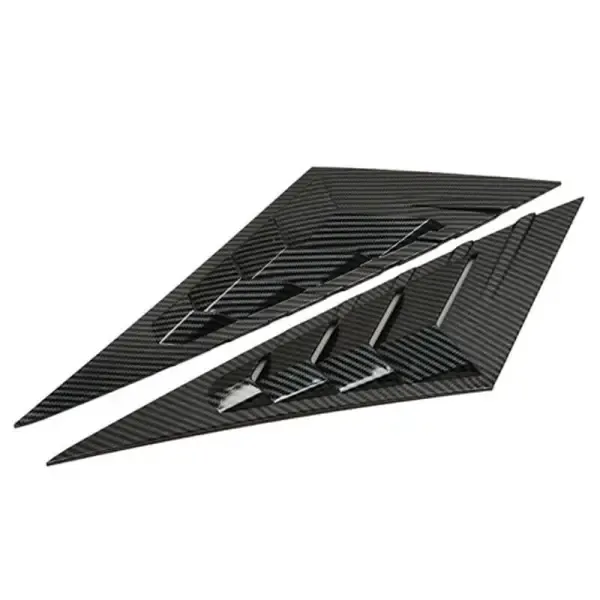 Rear Window Vent Outlet Louver Fender Trim Carbon Fiber Look Window Louver CC-1943 Compatible With Hyundai Elantra 2021