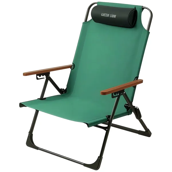 Green Lion Coast Adjustable Camping Chair - Green