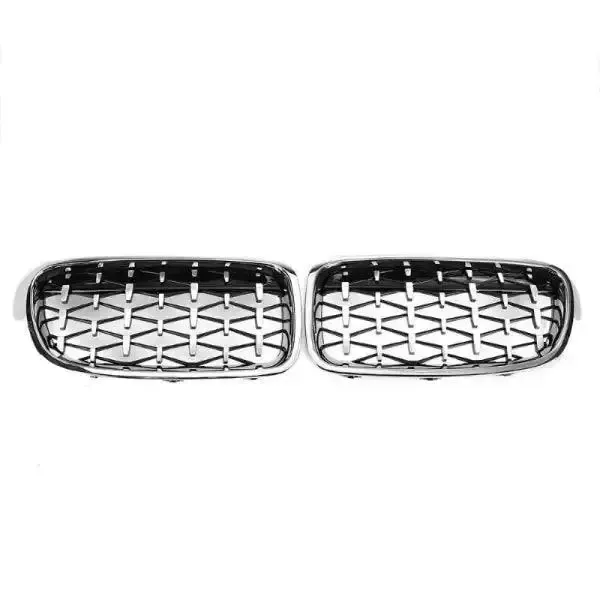 Front Bumper Grill Diamond Chrome CC-1545 Compatible With Bmw 3 Series F30 2012-2018