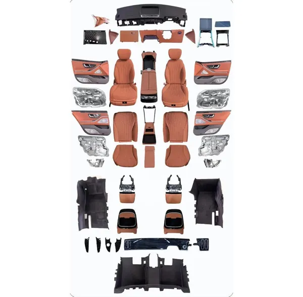 Upgrade Maybach Interior Kit Facelift To W223 Lci Dashboard Steering Player Console Recliner Seats 1:1 CC-8650 Compatible With Mercedes Benz S Class W221 2006-2014
