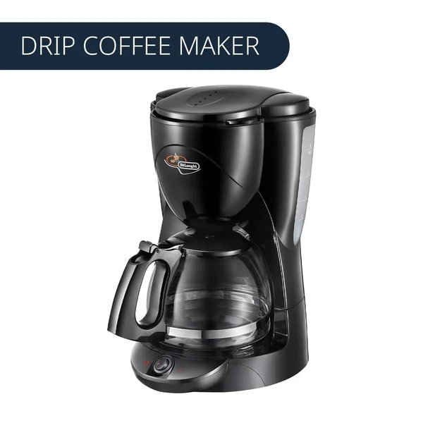 Delonghi Coffee Maker 2.4l Glass Jug 10 Cups Capacity 1000w Icm2.1b - Keep Warm Plate Drip Coffee Machine On/Off Button Water Level Window