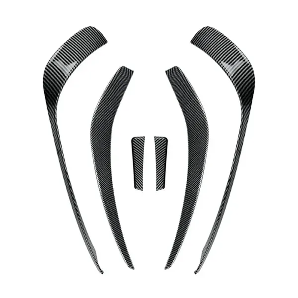 Front Bumper Lip Skirt Splitter Spoiler Zst-879 Carbon Fiber Look CC-7197 Compatible With Mercedes Benz A Class W176 2013-2015 Amg