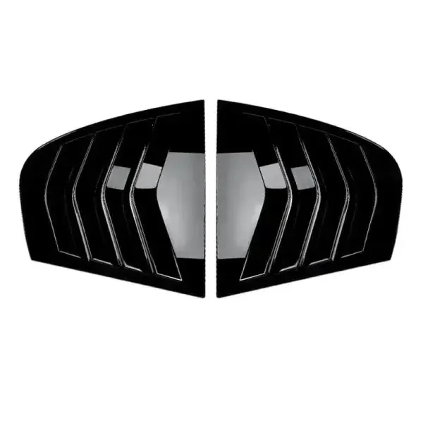 Window Triangle Blinds Louver Shutter Side Vent Cover Trim Zst-519 Gb Glossy Black CC-3985 Compatible With BMW 3 Series E90 2006-2012 M3