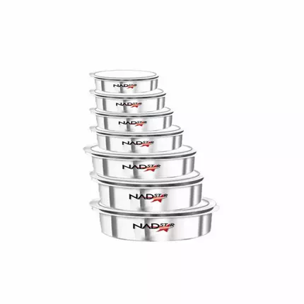 Nadstar8 Aluminium Sufuria 7pcs No Lid 24-25-26-27-28-29-30 Cookware Set Tope Cooking Pot for Commercial Use - Kitchen Heavy Duty