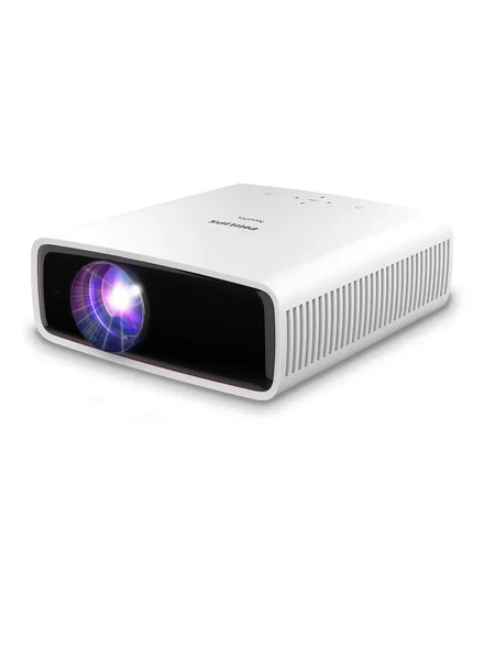 Philips NeoPix 550 Smart Home Projector, Full HD 1080p, 500 Lumens, 100" in True FULL HD 1080p, Multiple Image Corrections, Super Silent, Powerful Sound System NPX550/INT White