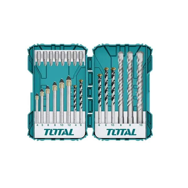 Total Drill Bits & Screwdriver Bits Set Pack of 22 TACSDL12201