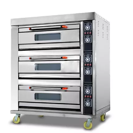 Generic Commercial Gas Baking Oven 3 Door 6 Tray