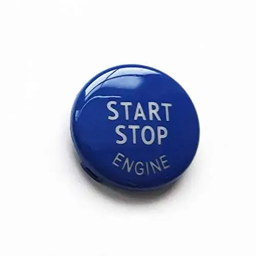 Start Stop Button Blue CC-582 Compatible With BMW 3 Series E90 04-12, 5 Series E60 06-09, X1 E84 10-2016, X5 E70, X6 E71 07-14, Z4 E89 08-14