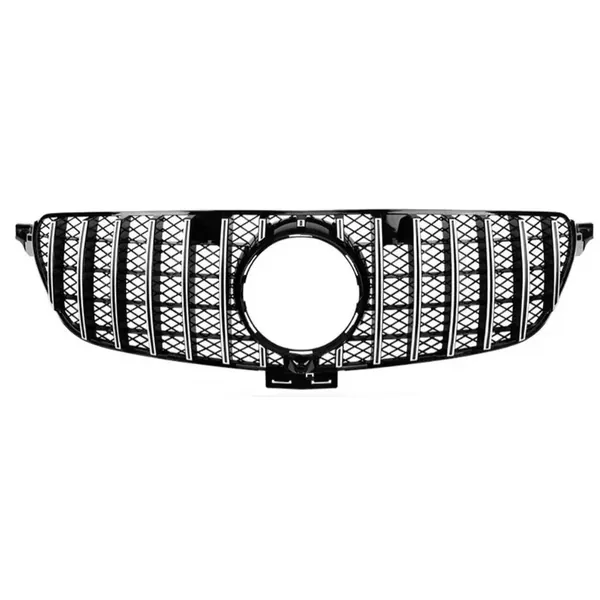 Upgrade Front Bumper Amg Show Grill Amg Silver Gc CC-9604 Compatible With Mercedes Benz Gle W166 2016-2019