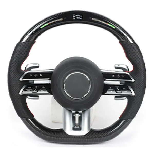 Upgraded Custom Amg Brabus Maybach Full Steering Wheel Style 4 Bcd34 CC-8142 Compatible With Mercedes A B C E S G V M Class Ml Gl Gla Glb Glc Gle Gls Slk G55 G63 G Wagon Eqs
