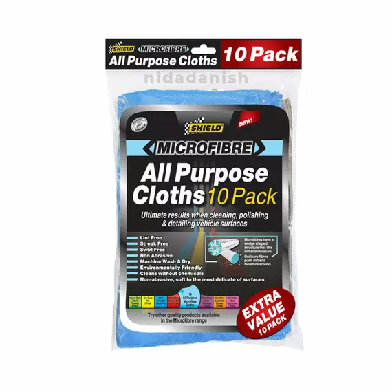 Shield-Auto Microfibre All Purpose Clothes 10 Pack SH388