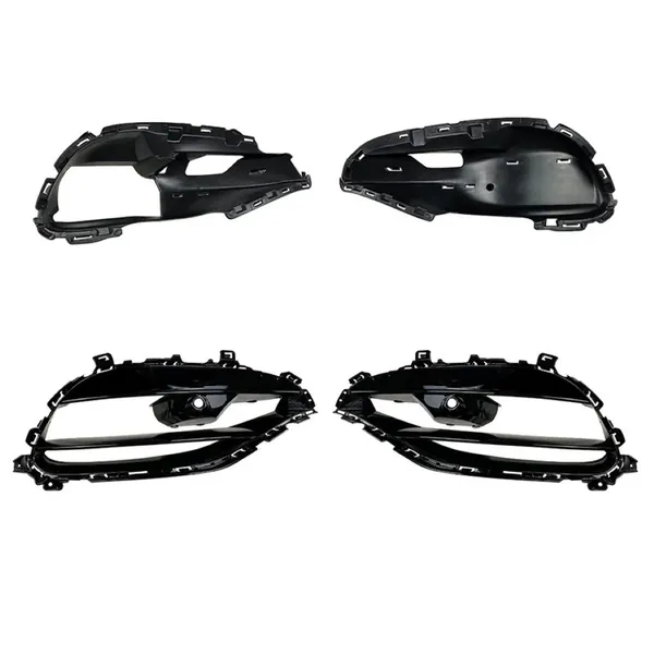 Front Bumper Fog Lamp Light Grill Cover Frame Zst-275 Gb Usa CC-6156 Compatible With Mercedes Benz A Class W176 Lci 2015-2018