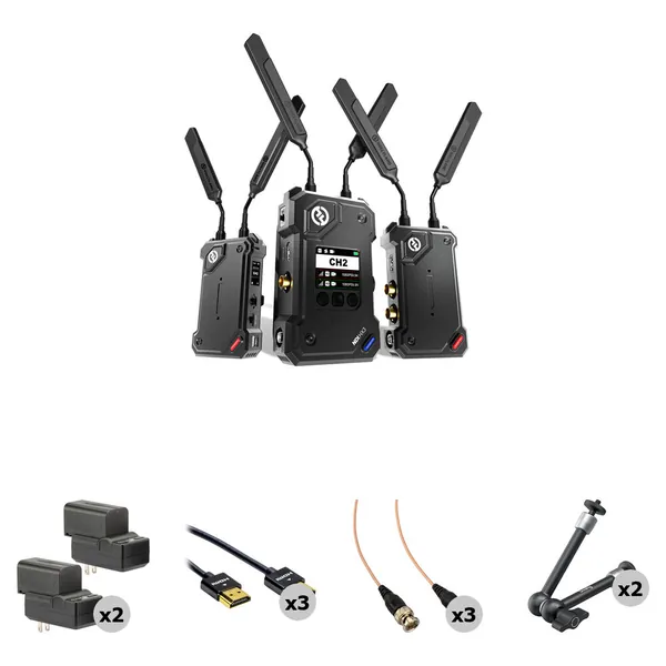 Hollyland Cosmo C2 HDMI/SDI Wireless Video 2-Transmitter System Complete Kit