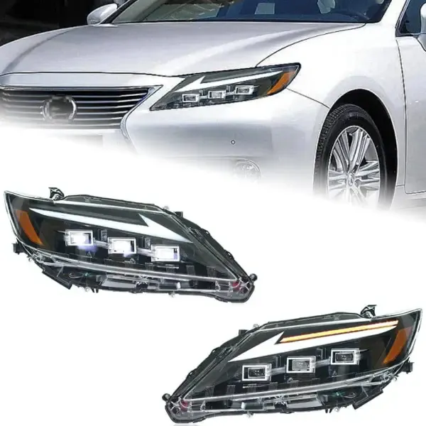 LED Headlight DRL Signal Projector Lens Compatible With Lexus ES200 ES300 2013-2014