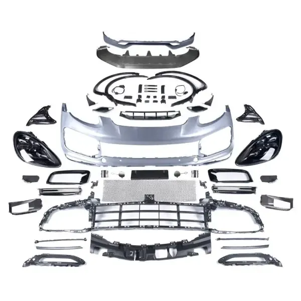 Upgrade Facelift Bodykit To 2018 9yo Turbo For 2011-2014 Car Front CC-5172 Compatible With Porsche Cayenne 2011-2014 958.1