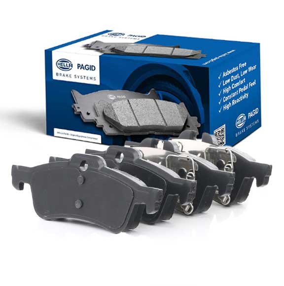 Hella Pagid (HELLA # 8DB355011351) REAR DISC BRAKE PAD SET For BMW 34216770252