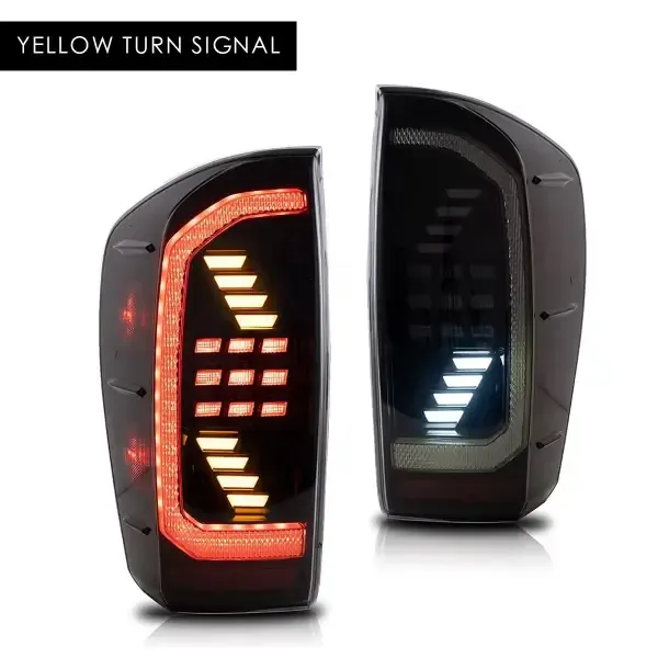 LED Tail Lights Assembly Sequential Amber Turn Signal Compatible With 2016-2021 Toyota Tacoma TRD off Road SR5 SR TRD Pro TRD Sport Limited